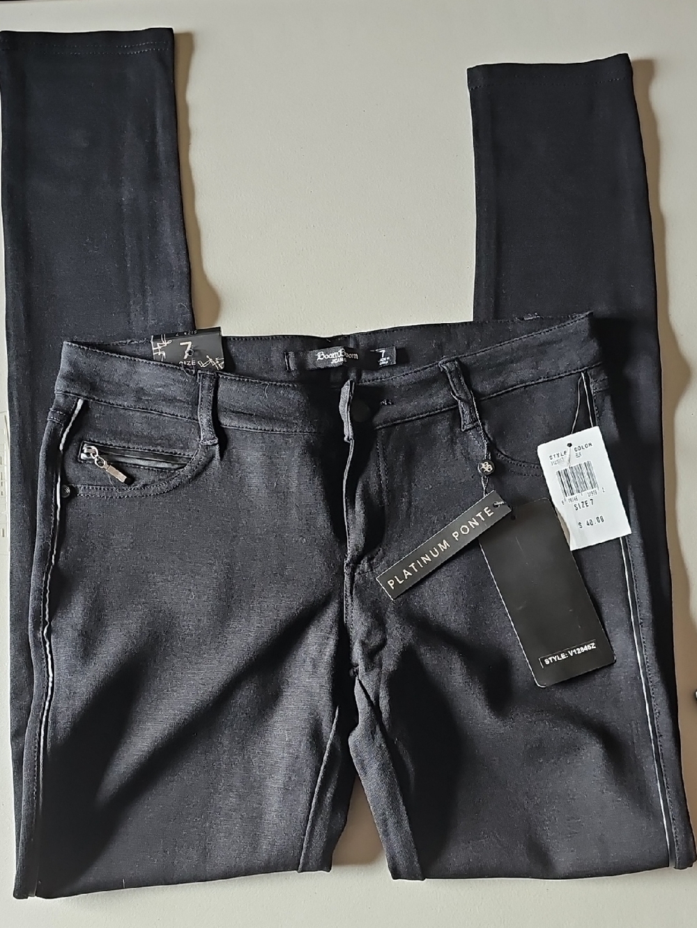 BOOM BOOM JEANS  Black Ponte Pull-On Jeggings 5BIN B119
